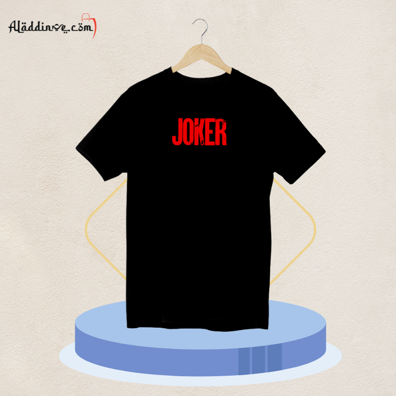Joker Printed Unisex Black Tshirt